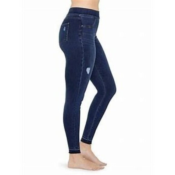 Spanx Distressed Denim Leggings Medium - Picture 2 of 7